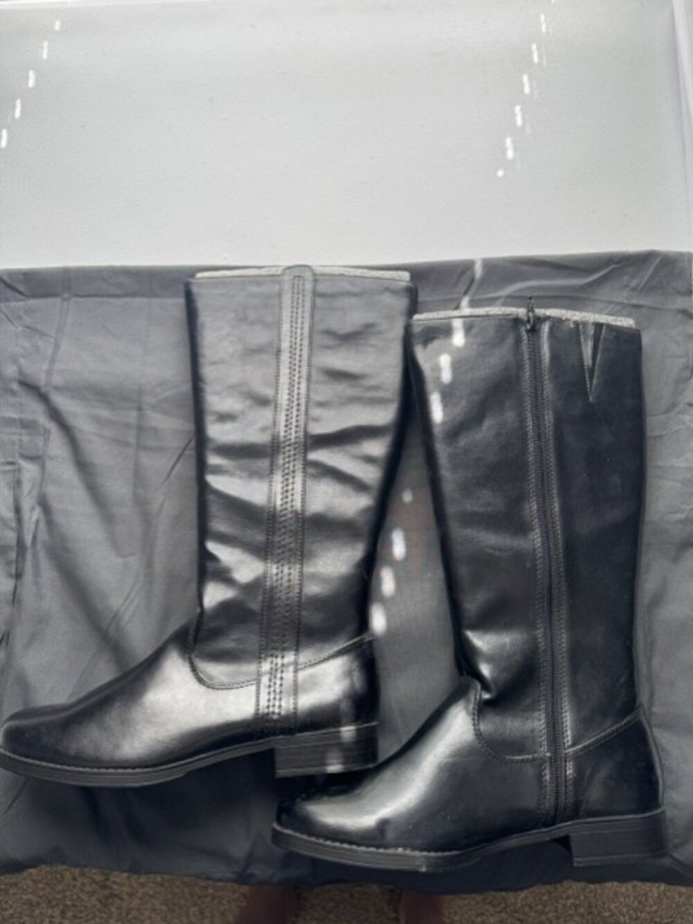 St Johns Bay Nina Black Boots - Thigh High Size 7.5M